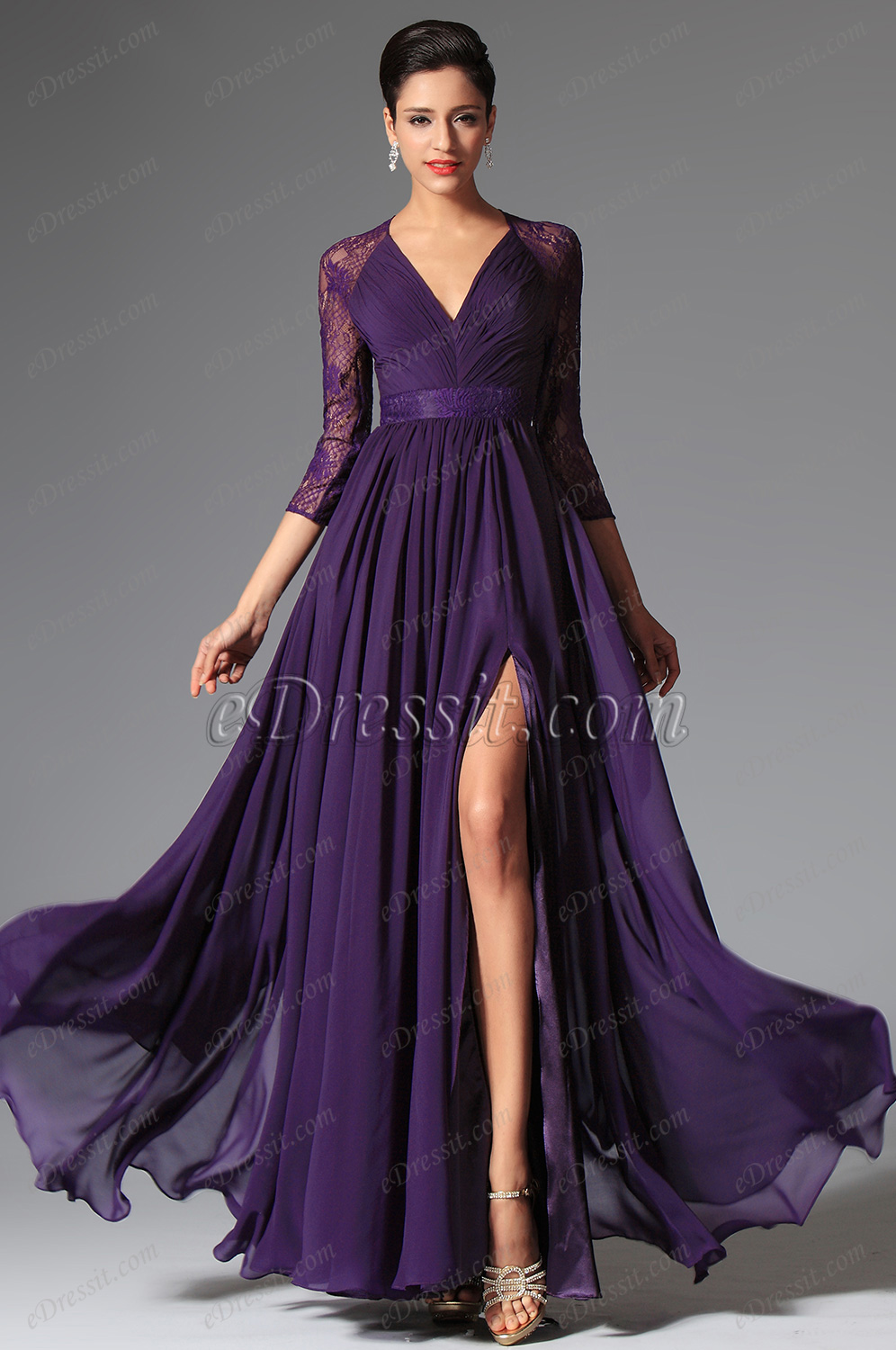 mother of bride purple
