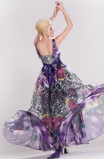 eDressit Floral V-Neckline Evening Dress