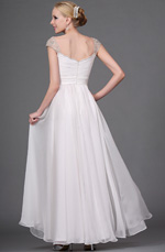 eDressit Elegant White Beaded Evening Dress Gown (00111407)