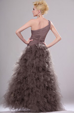 eDressit New Amazing Pleated One Shoulder Prom Gown