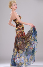 eDressit Glorious Ruched Strapless Evening Dress