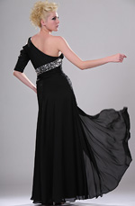 eDressit New Charming Black Single Shoulder Evening Dress