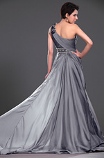 Clearance Sale!  eDressit Gray One-Shoulder Evening Dress--Size UK20