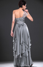 eDressit New Glamouring One shoulder Grey Evening Dress