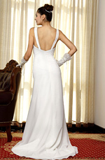 eDressit  White Beaded Wedding Gown
