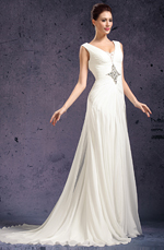 eDressit 2013 Neu Sexy V-Ausschnitt Perlen Abnehmbar Schleppe Brautkleid (01130707)