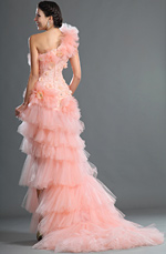 eDressit One Shoulder Pink Flowers Evening Dress (02121401)
