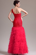 eDressit 2013 Neu Stilvoll Gefaltet Rock mit Schichten Ein Schulter Rot Abendkleid (02133502)