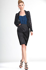 eDressit New Lady Black Lace Short Jacket Coat
