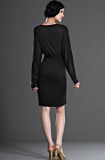 eDressit 2012 Nouveau Arrivé Charmante Noir V Col Robe de Journée (03123800)