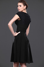eDressit Neu V-Ausschinitt Schwarz Lace Ballkleid (04114300)