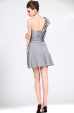 eDressit New Grey One Shoulder Party Dress