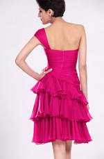eDressit New Adoral Pink One Shoulder Party Dress