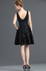 eDressit New V-neck Black Party Dress