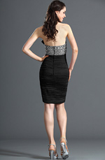 Clearance Sale ! Strapless Shiny Beadings Cocktail Dress Party Dress (04120501B)