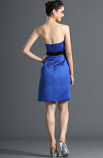 eDressit Trägerlos Blau Abendkleid für Brautjunfer / Ballkleid (07120505)
