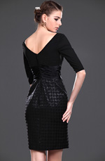 eDressit New Charming Black V-neck Mother of the Bride Dress