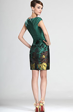 eDressit Grün Floral Abendkleid mit Kurze Ärmel für Braut´s Mutter (26120404)