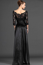 eDressit 2012 New Stylish Black lace sleeves Mother of the Bride Dress