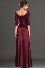 eDressit Stilvoll mit Rot Spitze Ärmel Kleid für Braut´s Mutte (26121817)