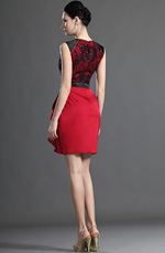 eDressit Charmante Dentelle Noire Robe Rouge Mère de Mariée (26124802)