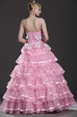 eDressit New Strapless Pink Prom Gown