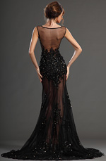 eDressit 2013 S/S Fashion Show Handmade Flowers Sexy Black Evening Dress Prom Gown (F00131400)