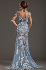 eDressit 2013 S/S Fashion Show Sexy Lace Blue Evening Dress Prom Gown (F00133132)