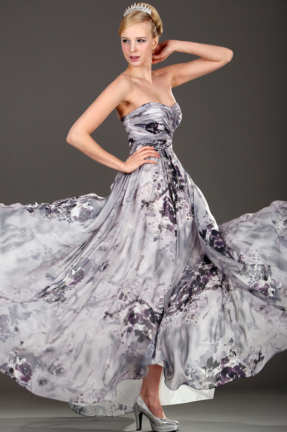 strapless floral