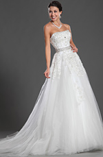 eDressit Elegant Trägerlos Hochzeit Kleid (01121907)