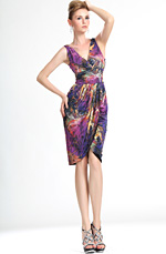 eDressit  New Stylish Floral V-Neck Outfit Day Dress