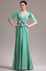 eDressit 2013 New Sexy Plunging V Neck Sleeves Evening Dress Prom Gown (02133404)