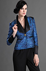eDressit Blau Arbeitsjackett (03122405)