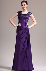 eDressit 2013 Nouveauté Adorable Manches Couvertes Violette Robe Mère de Mariée (26134606)