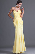 eDressit  Col en V Jaune Robe de Soirée (W00128203)