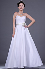 eDressit New Strapless Wedding Gown with Satin Rose Belt (01110207)