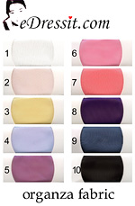 eDressit Organza Farbemuster (50774201A)