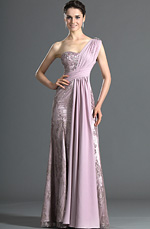 eDressit Gorgeous One Shoulder Pleated Lace Evening Dress (00121216)