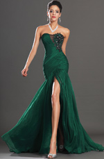 eDressit 2013 Nouveautés Stunning Vert Fente élevé Bustier Robe de Soirée (00134604)