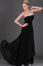 eDressit Black Strapless Evening Dress