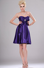 eDressit Stylish Strapless Pleated Cocktail Dress