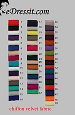 eDressit Samt Chiffon Farbemuster (63100101A)