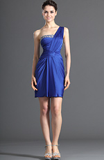 eDressit One Shouder Beadings Blue Party Dress (04122905)