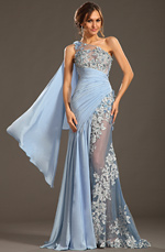 eDressit 2013 S/S Fashion Show Handmade Flowers Blue Evening Dress Prom Gown (F00133032)