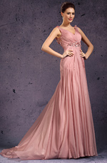 eDressit 2013 Neu V-Ausschnitt Handgefertigte  Blumen Abendkleid (00136046)