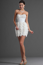 eDressit Sweetheart Bustier Blanc Robe de Cocktail (04126007)