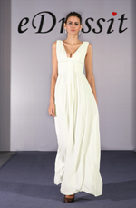 eDressit New Blake Lively White V-Cut Ball Prom Gown Evening Dress