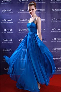 eDressit Blue Party Sequins Prom Gown Evening Dress