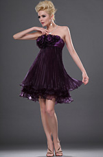 eDressit Alluring Pleated Strapless Cocktail Dress