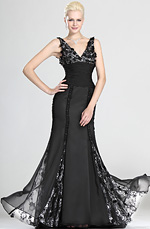 eDressit Sexy Eleganz V-Ausschnitt Abendkleid (00123700)